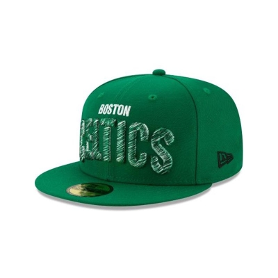 Boston Celtics Gorra | New Era NBA Raised Threads 59fifty Fitted Cap Mexico - Verdes